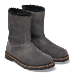 Uppsala Zip Shearling Suede Leather - Charcoal