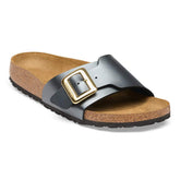 Catalina Cushion Buckle Birko-Flor - Metallic Black