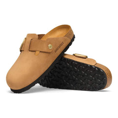 Boston Big Buckle Nubuck Leather - Mink Tonal