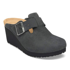 Fanny Suede Leather - Charcoal/Black