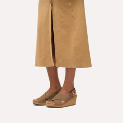 Samira Nubuck Leather - Dark Tea