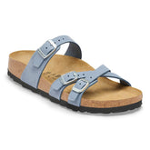 Franca Nubuck Leather - Stone Blue