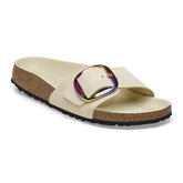 Madrid Big Buckle Natural Leather Nubuck - Ecru