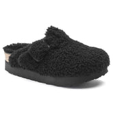 Boston Big Buckle Platform Fur - Teddy Black