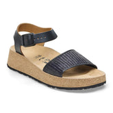 Glenda Raffia Natural Leather/Synthetics - Black