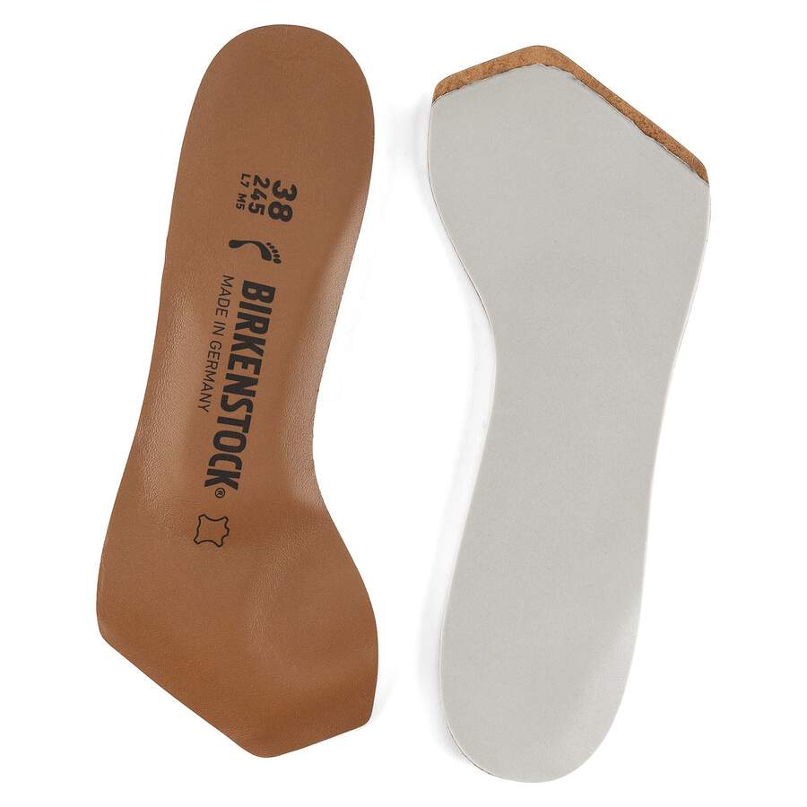 Toeless Insole Leather Lined - Brown