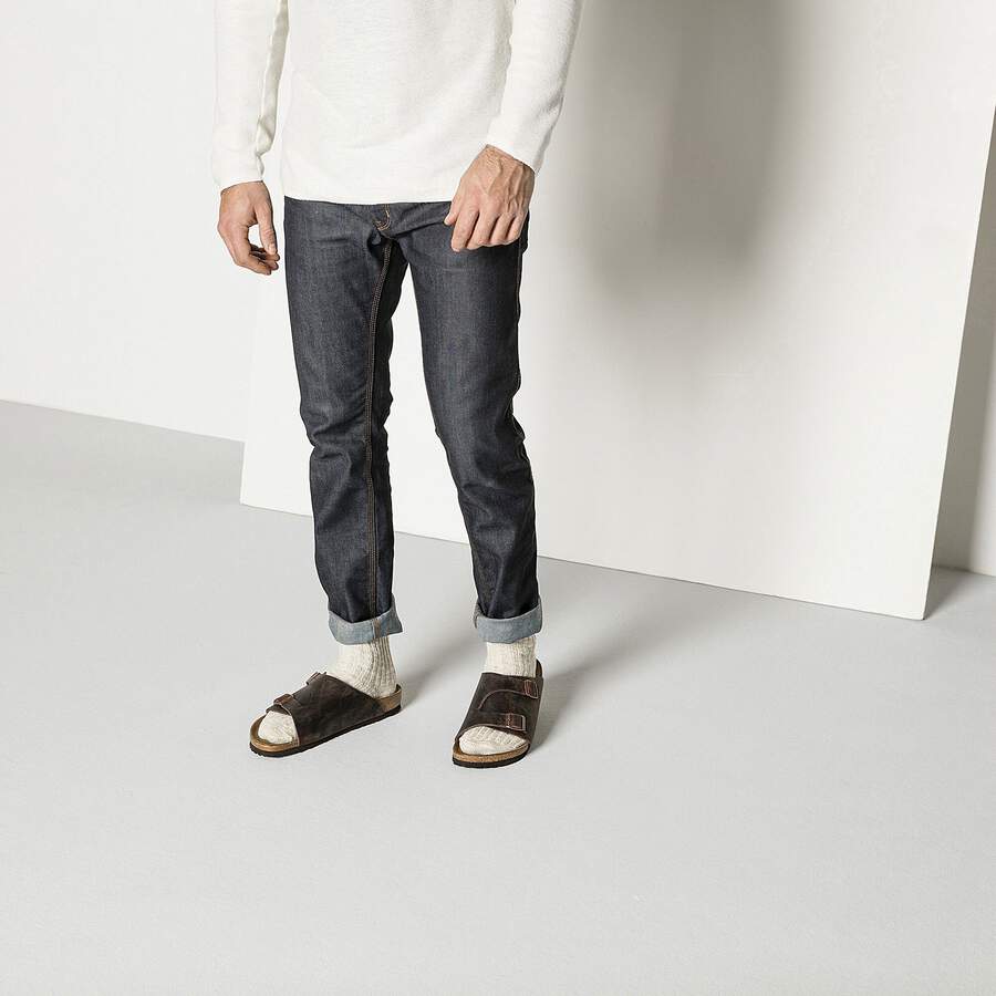 Cotton Slub Men Cotton/Polyamid/Elastane - Beige/White