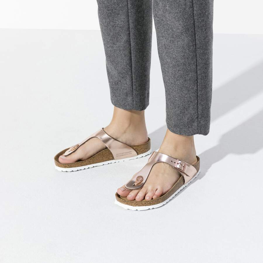 Gizeh Soft Footbed Natural Leather - Metallic Copper