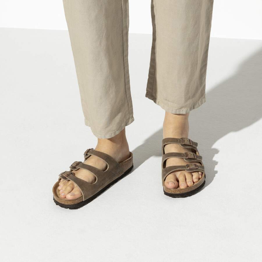 Florida Soft Footbed Natural Leather Oiled - Tobacco Brown