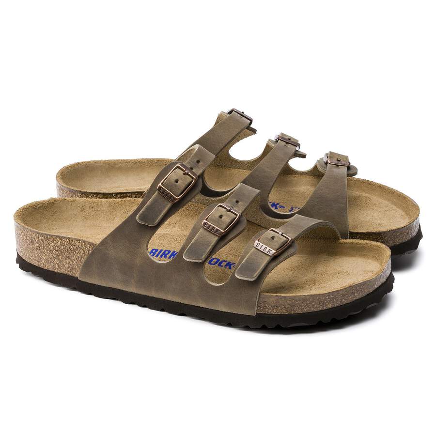 Florida Soft Footbed Natural Leather Oiled - Tobacco Brown