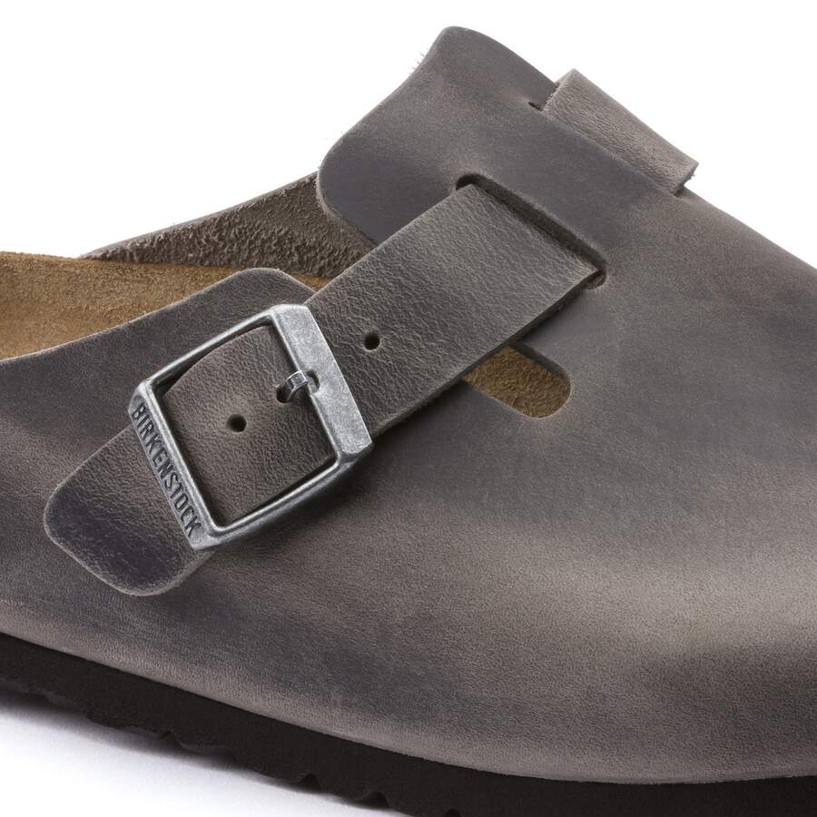 Boston Soft Footbed Natural Leather Oiled - Iron