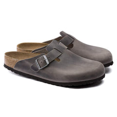Boston Soft Footbed Natural Leather Oiled - Iron