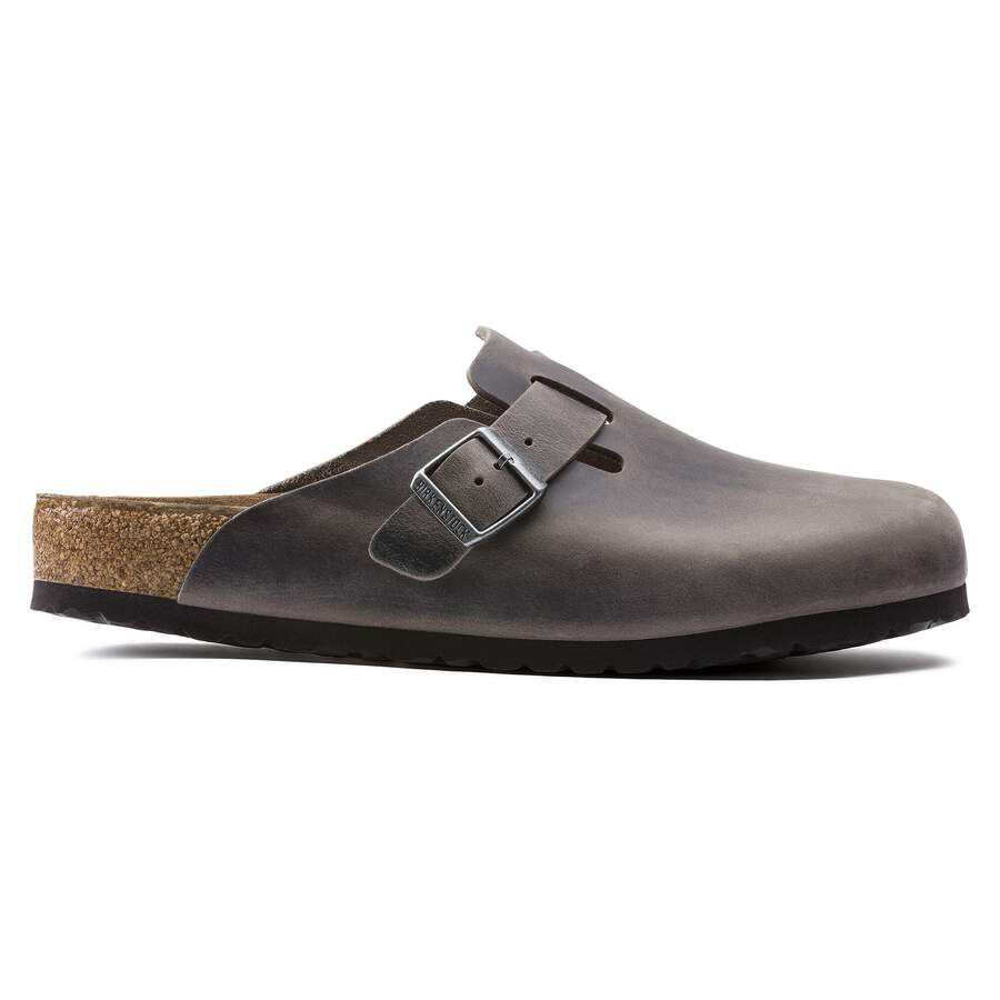 Boston Soft Footbed Natural Leather Oiled - Iron