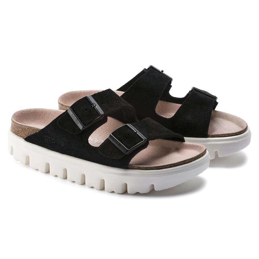 Arizona Platform Suede Leather - Chunky Suede Black