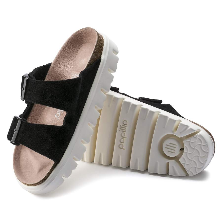 Arizona Platform Suede Leather - Chunky Suede Black