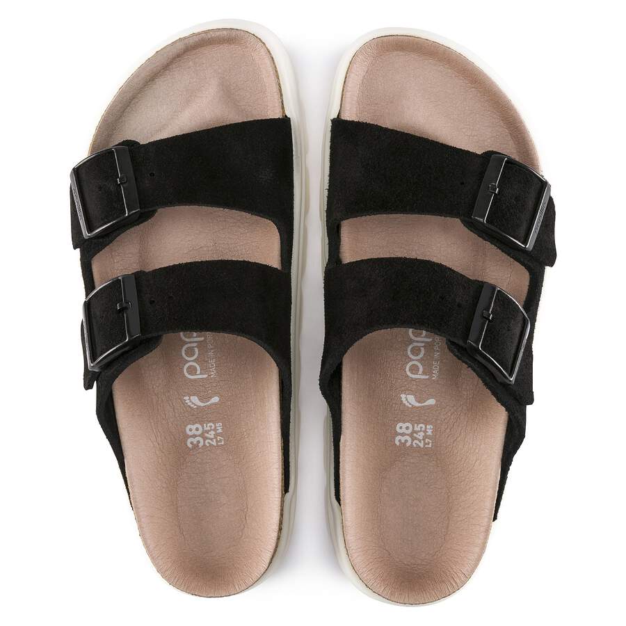 Arizona Platform Suede Leather - Chunky Suede Black