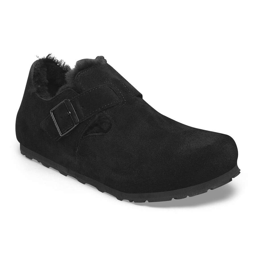London Shearling Suede Leather - Black