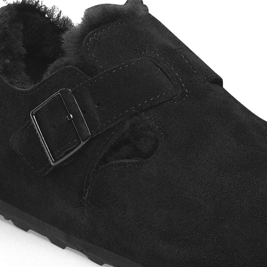 London Shearling Suede Leather - Black