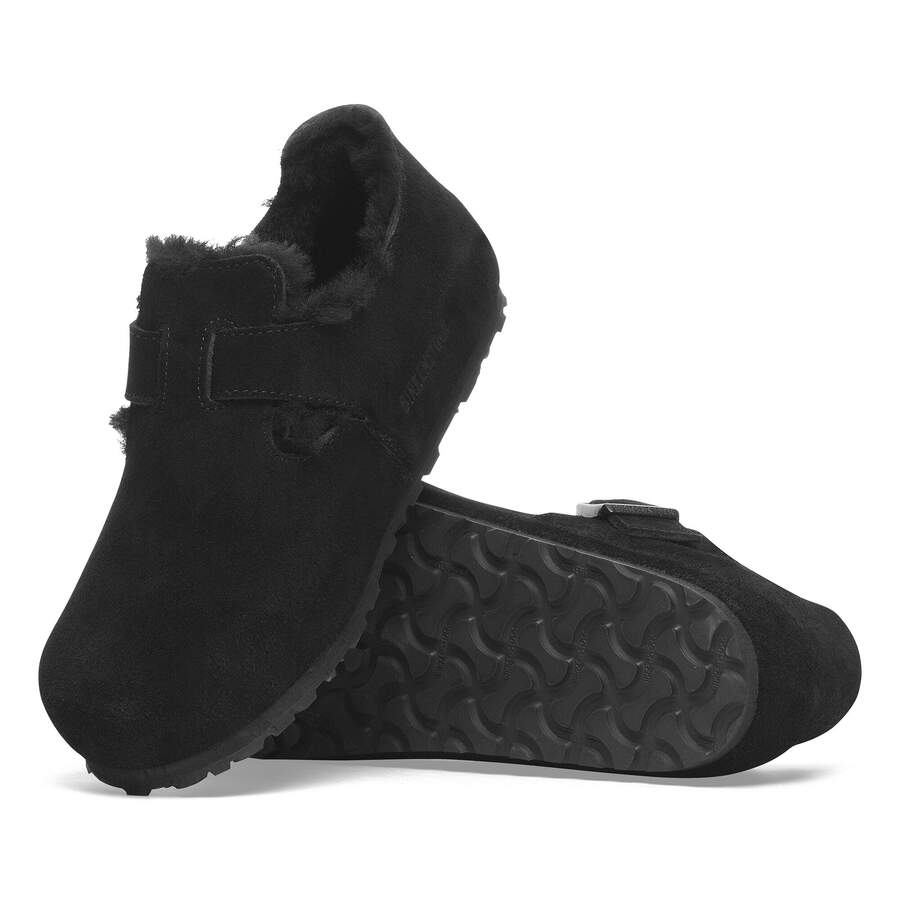 London Shearling Suede Leather - Black