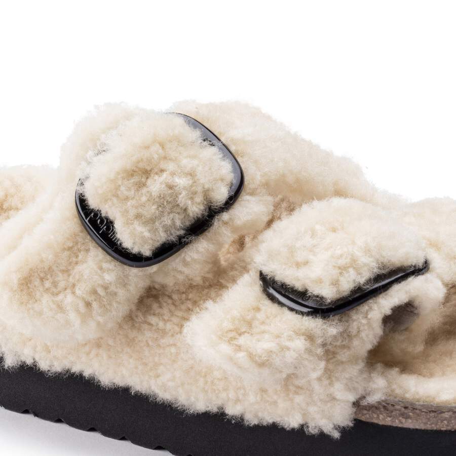 Arizona Big Buckle Shearling Fur - Teddy Eggshell