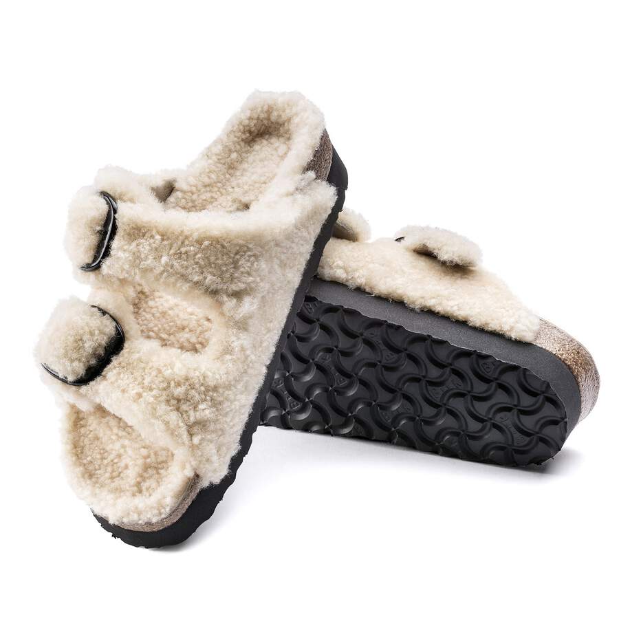 Arizona Big Buckle Shearling Fur - Teddy Eggshell