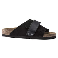 Kyoto Waxy Leather/Suede Leather - Black