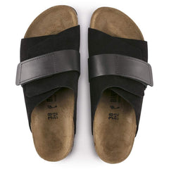 Kyoto Waxy Leather/Suede Leather - Black