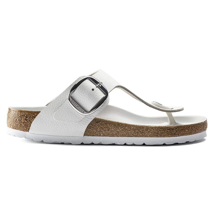 Gizeh Big Buckle Natural Leather - White