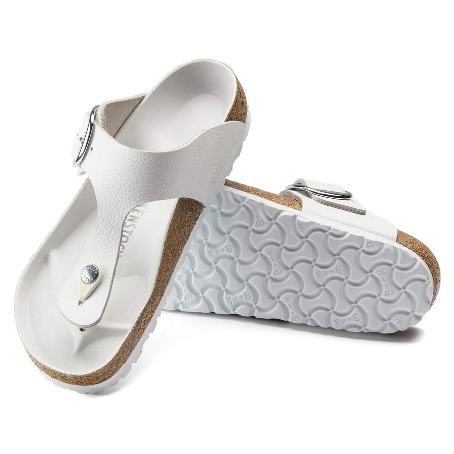 Gizeh Big Buckle Natural Leather - White