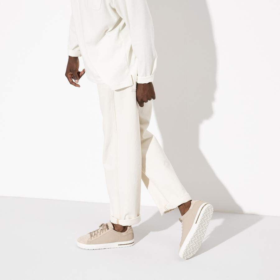 Bend Low Natural Leather/Textile - Sandcastle
