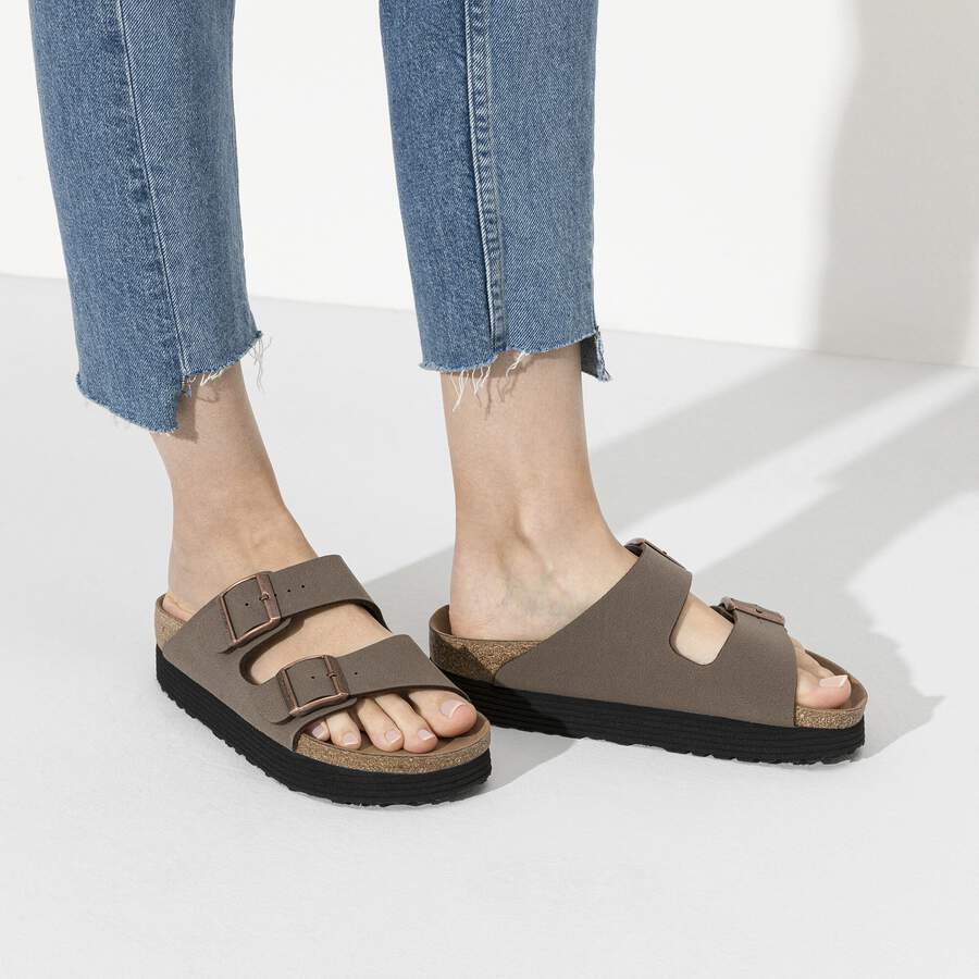 Arizona Platform Vegan Birko-Flor Nubuck - Mocha