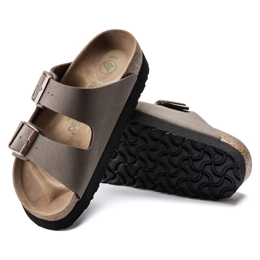 Arizona Platform Vegan Birko-Flor Nubuck - Mocha