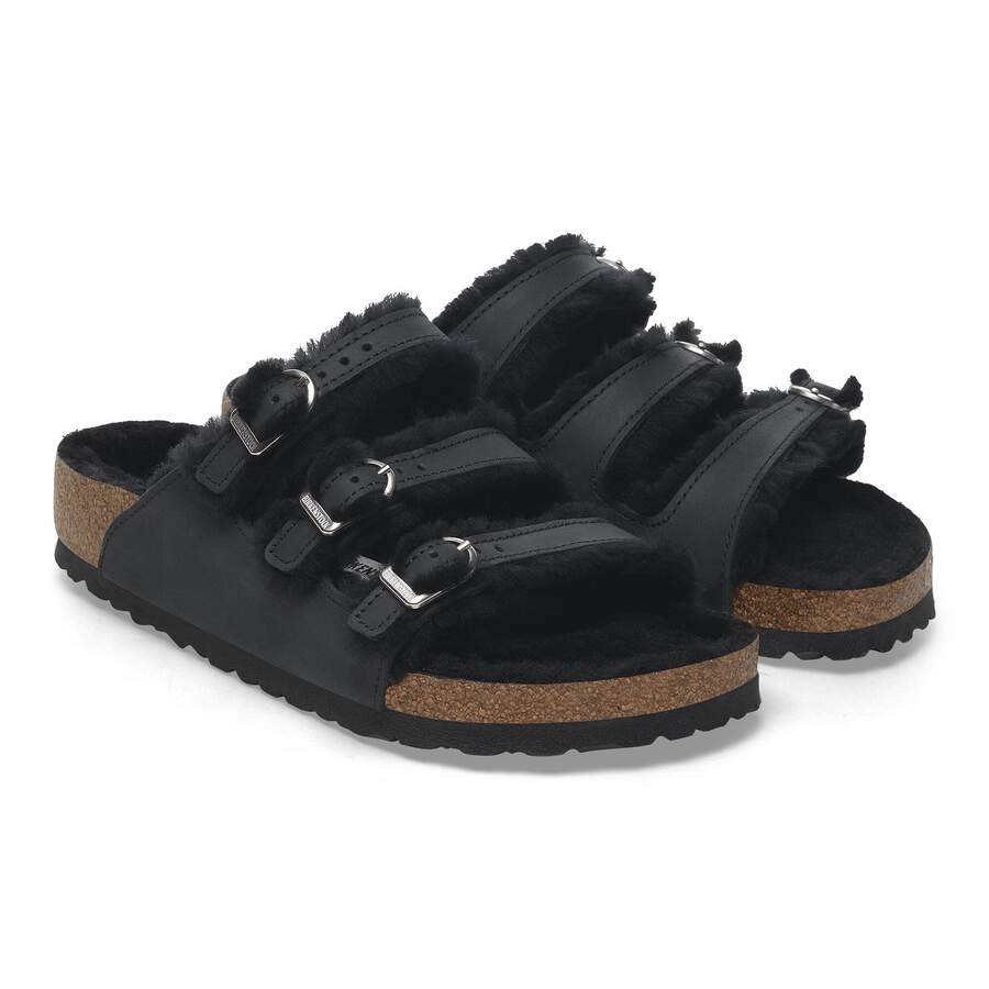 Florida Fresh Shearling Natural Leather Oiled - Black
