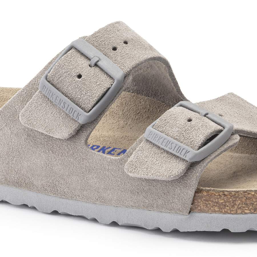 Arizona Soft Footbed Suede Leather - Stone Coin