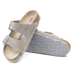Arizona Soft Footbed Suede Leather - Stone Coin