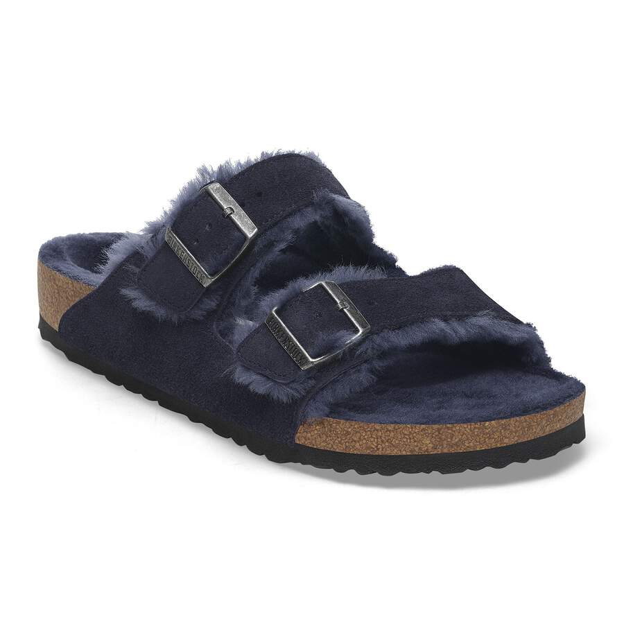 Arizona Shearling Suede Leather/Fur - Midnight Blue