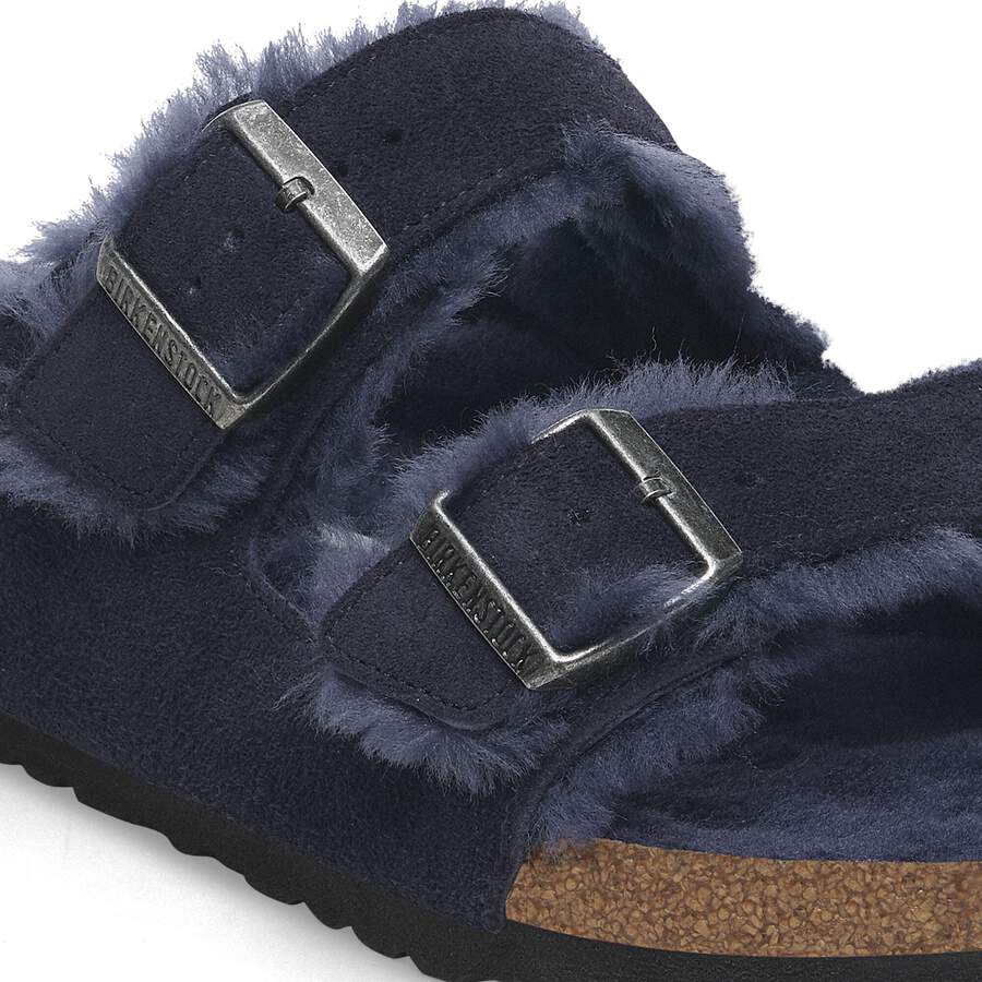 Arizona Shearling Suede Leather/Fur - Midnight Blue