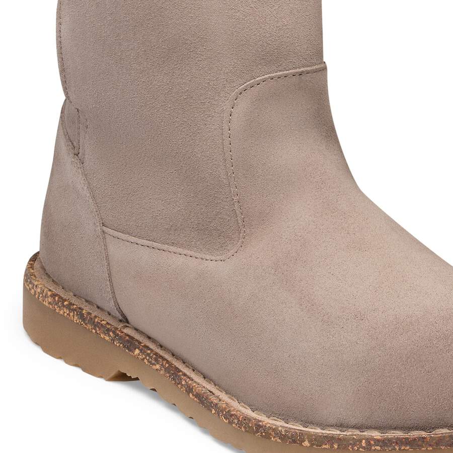 Uppsala Shearling Suede Leather - Desert Dust Gray Taupe