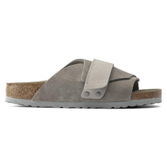 Kyoto Nubuck Leather/Suede - Stone Coin