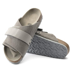 Kyoto Nubuck Leather/Suede - Stone Coin