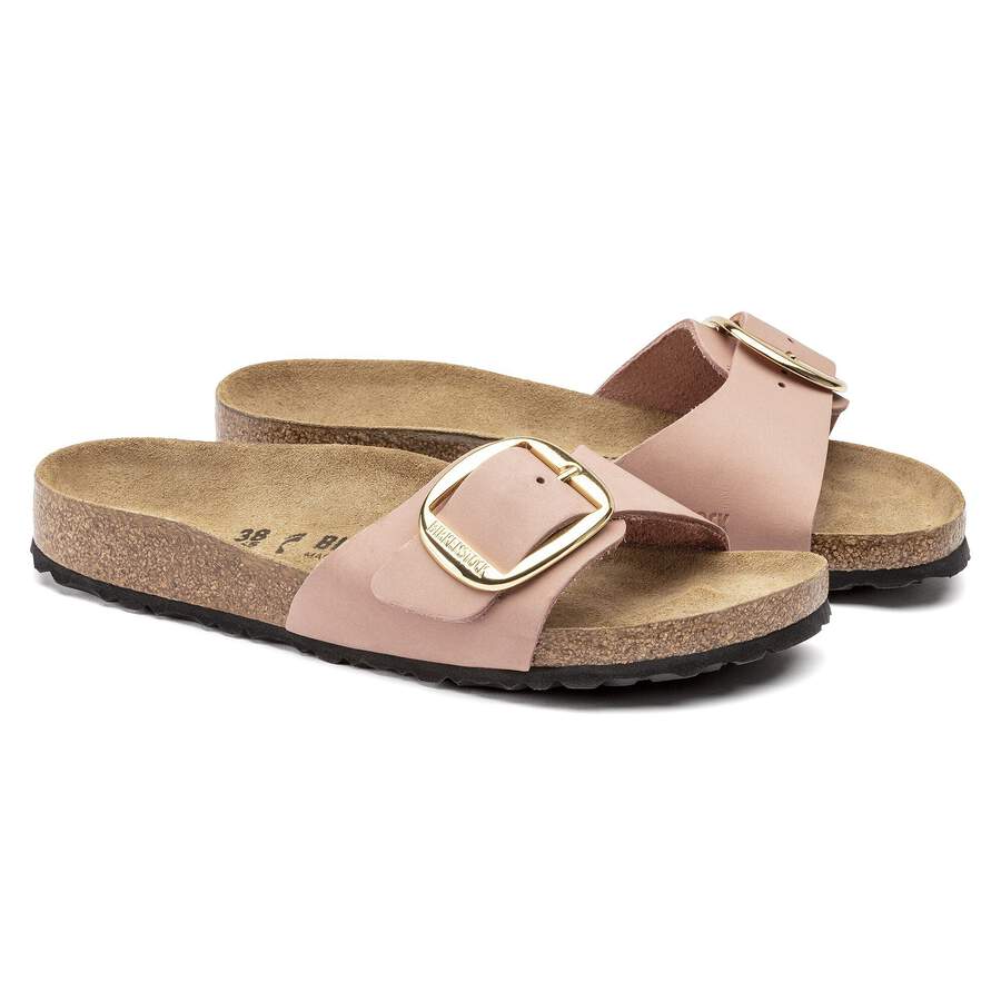 Madrid Big Buckle Nubuck Leather - Old Rose
