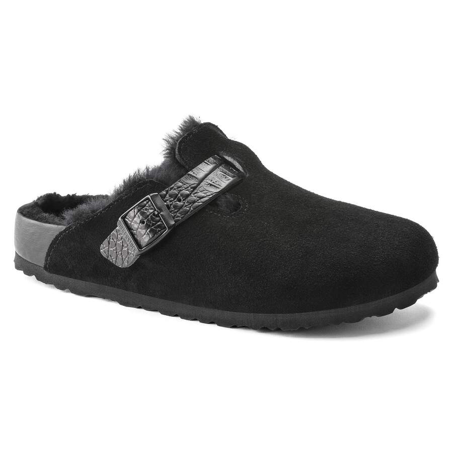 Boston Shearling Suede Leather - Black