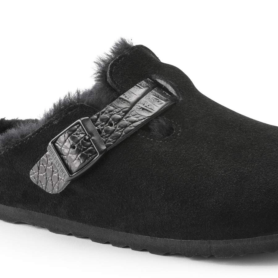 Boston Shearling Suede Leather - Black