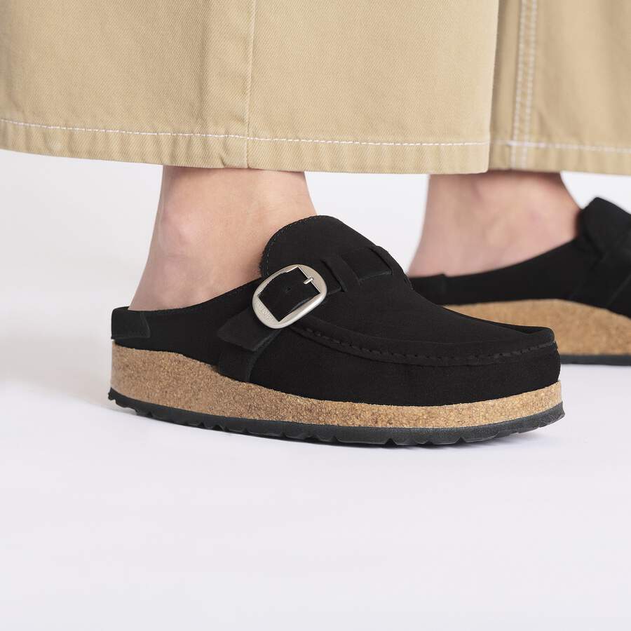 Buckley Shearling Suede Leather - Black