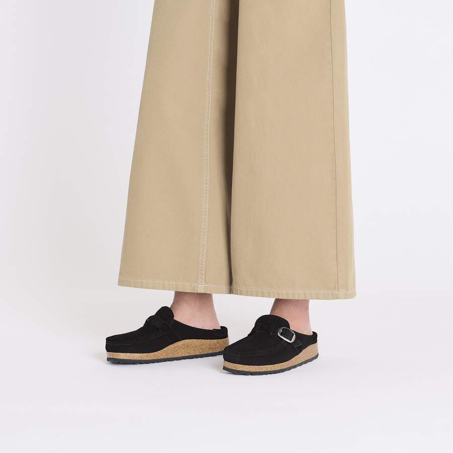 Buckley Shearling Suede Leather - Black
