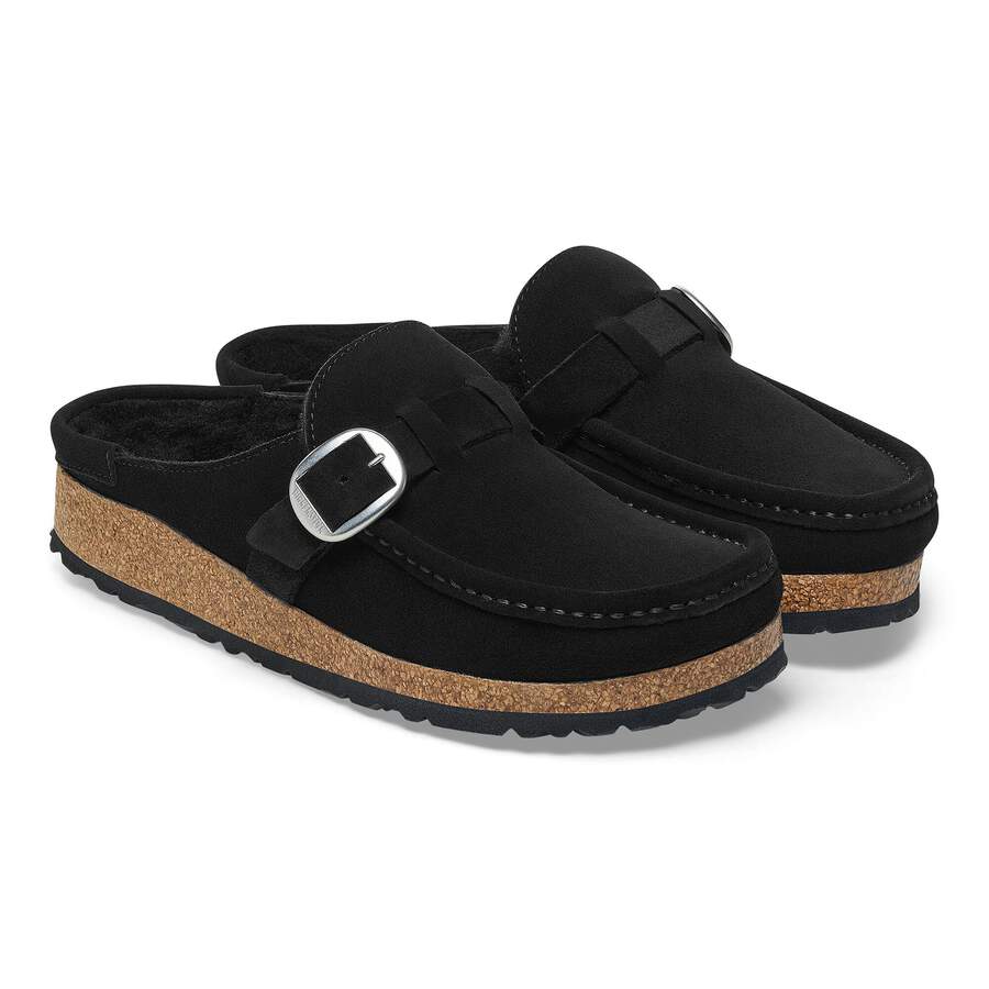 Buckley Shearling Suede Leather - Black