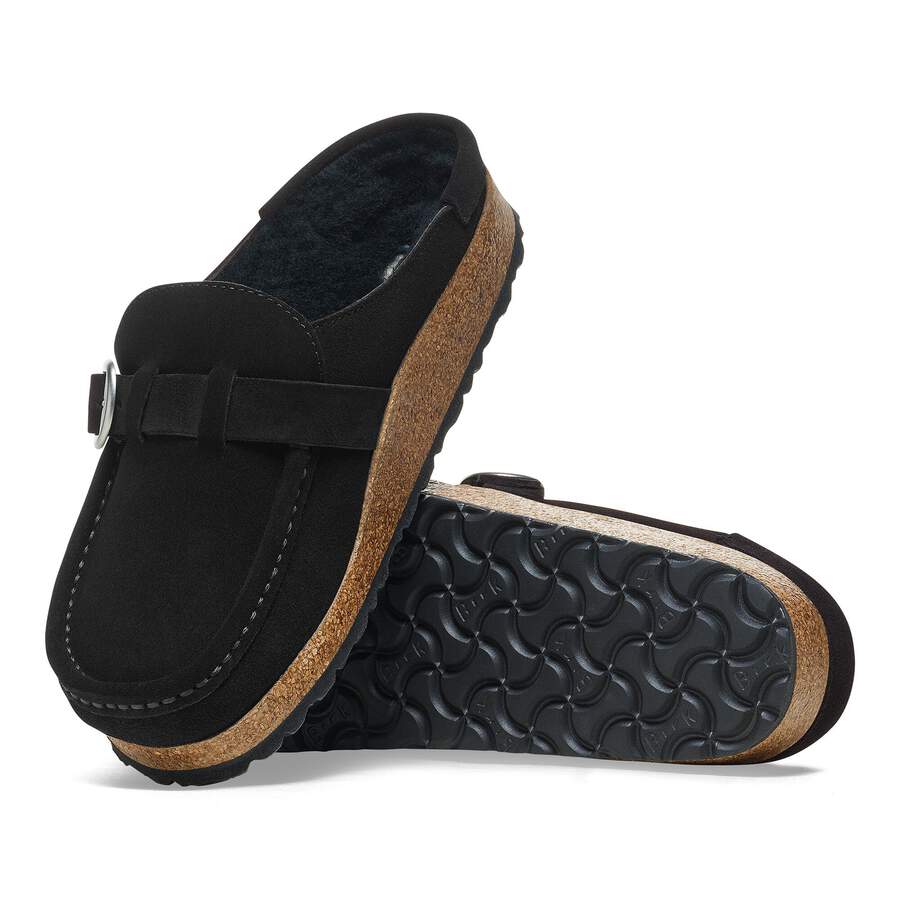 Buckley Shearling Suede Leather - Black