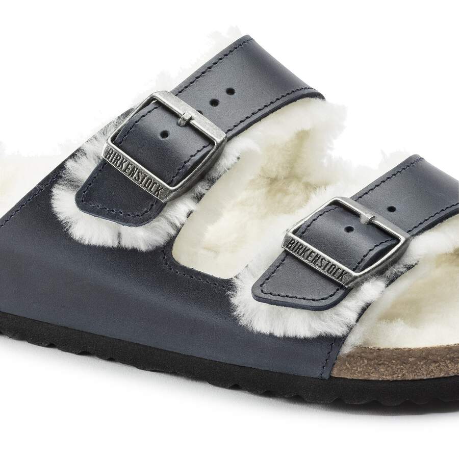 Arizona Shearling Waxy Leather Oiled - Navy