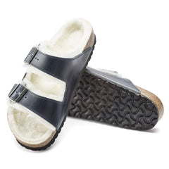 Arizona Shearling Waxy Leather Oiled - Navy