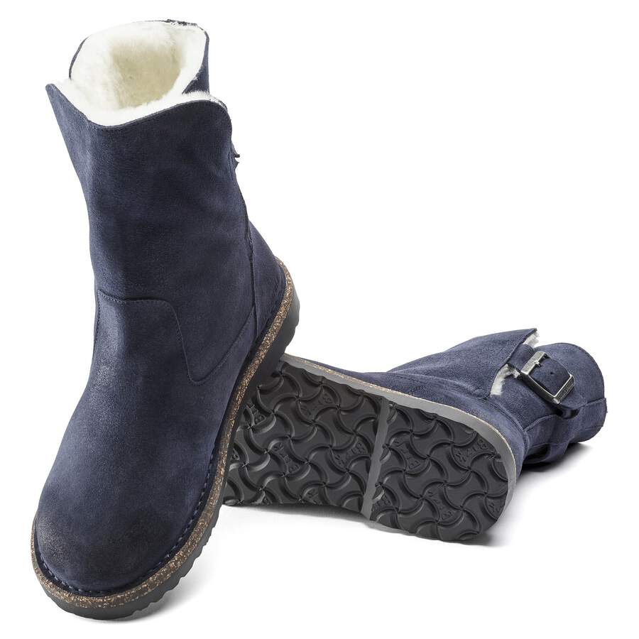 Uppsala Shearling Suede Leather - Navy